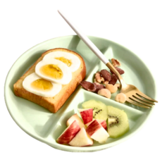 Homely Zakka 北歐啞光釉陶瓷分隔餐盤, 20 x 2.5cm, 奶油綠, 1個