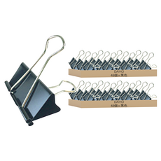 DAIHO 長尾夾 OGL2504 黑色, 25mm, 48個, 2組