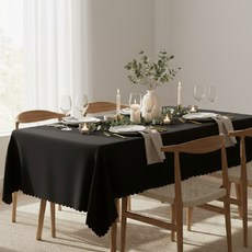 Logro 餐桌桌布 活動用, 1個, 中(150 x 210 cm), 黑色
