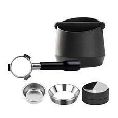 KALDIN Crema 無底沖煮把手 布粉器 敲渣盒 D套組 Breville, 黑色, 1個