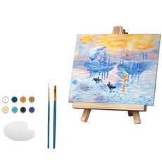 安逸空間浮雕3D著色畫DIY日出, 混合顏色