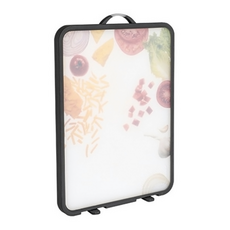 不鏽鋼雙面切菜板, 40.5*30.5*2.3CM, 304不鏽鋼+TPE+PPS, 約 1.9 kg, 蔬菜圖案 銀色 + 白色, 42.63 x 30 x 2.3cm, 1個