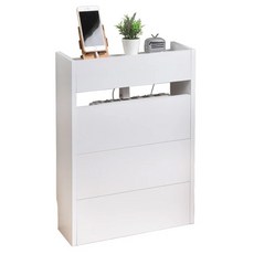 網通幫手 充電架 路由器收納邊櫃，43.3 x 16.5 x 60cm，E0、P2等級塑合板, 白色