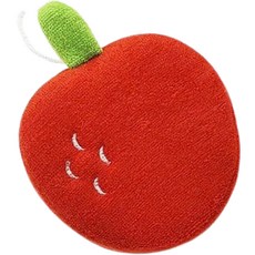 可愛造型溫和柔軟沐浴球, 蘋果, 1個, 1入