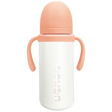 유비맘 유아용 시그니처 보온보냉 스테인리스 빨대컵, 330ml, 1개, 딸기