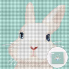 ARTJOY DIY鑽石畫 帆布款25*25cm 兔子寶寶 1組, 小兔子, 1套