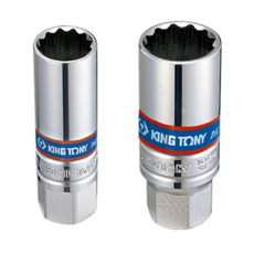 KING TONY 金統立 3/8'DR 十二角膠套火星塞套筒, 20.8mm (13/16'), 符合 DIN 3120, 1個