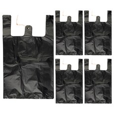 VERONA 手提超市購物袋 黑色 100入, 8L, 5個