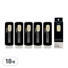 TUCO.B 彗形滑塊橡皮擦 TC-E02, 黑色, 18個