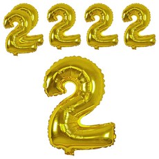 生活King 數字氣球 氣球佈置, 金色, 6個