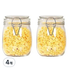 多用途玻璃密封儲物罐, 750ml, 4個