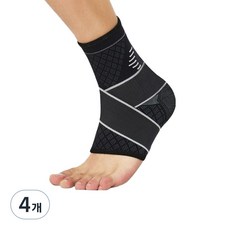 纏繞式腳踝保護套 黑色, 4個