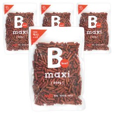 맥시 강아지 대용량 져키, 비프 져키 맛, 800g, 4개