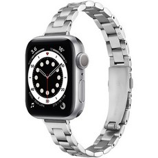 LuA lovel Apple Watch 纖薄金屬錶帶, 銀色