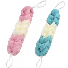 비타벨로 부드러운 등밀이 롱 샤워볼 2종 세트, 블루 + 핑크, 2개입, 1세트