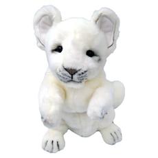 HANSA TOY 白獅寶寶手偶 絨毛填充玩具, 1個