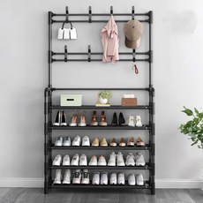 組合鞋架 172 x 60 x 26公分, 黑色, 5層, 1個