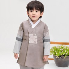 金古銅寶寶韓服男童男童棕玫瑰玫瑰兒童韓服套裝AM125+福袋