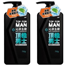 TOP 脫普 男士 沁涼去屑洗髮精 750g, 2瓶