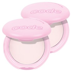 Code Glokolor 吸油粉紅霧面打亮粉餅 8g, 2盒, 粉色