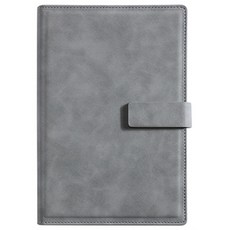 Black Swan天鵝絨磁扣商務筆記本, 灰色