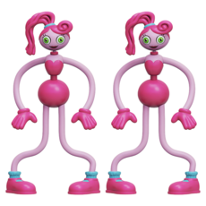 PHATMOJO 波比的遊戲時間 長腿媽咪可動公仔 AF7703, 2個