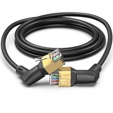 VEnTIOn 威迅 CAT8 Giga 超高速網路線 360度旋轉彎折型網路線, 1個, 2m, 黑色