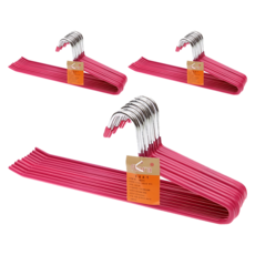 네이쳐리빙 논슬립 코팅 1단 바지걸이, 핑크, 30개