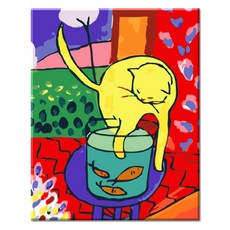Momofix Painting DIY名畫40x50cm, G04 亨利‧馬蒂斯貓, 1幅