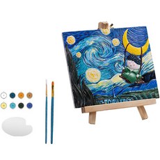 安逸空間 浮雕 3D 著色畫 DIY 夜空下的鞦韆, 混合色, 1個