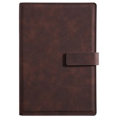 Black Swan天鵝絨磁扣商務筆記本, 駱駝棕