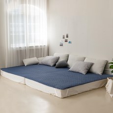 The Zari Snug Family Pad固定帶型絎縫薄墊, Milky Navy