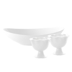 Neobon 甜點碗 2p + 橢圓寬口碗組, 甜點碗 2p + 橢圓寬口碗, 1套, 白色