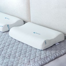 youseed Pozzolan 乳膠 頸肩舒適頸椎枕 + 內枕套 + C-Cell枕套組, 白色, 1套