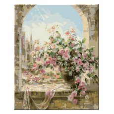 Momofix Painting DIY畫作組 40*50cm, 浪漫的玫瑰玫瑰園, 1組