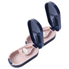 그린리빙 휴대용 튼튼한 알약커팅기 네이비, 2개