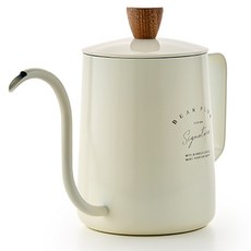 BEANPLUS 經典鵝頸手沖壺 白色, 單品, 600ml, 1個