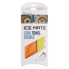 GO BIKE COOL TOWEL DOUBLE 涼感冰毛巾, 50cm x 15cm, 橘綠, 1個