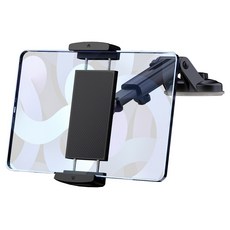 i Berry PR 車用儀表板前擋風玻璃平板手機吸盤式支架, 1個, 黑色