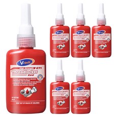 V-tech 螺栓 螺帽 螺絲 永久固定用 防鬆劑 紅色, 6個