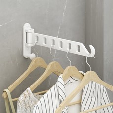 마샤투 접이식 벽면 옷걸이, 화이트, 1개