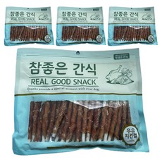 헬로도기 참좋은간식 강아지 건조간식, 우유치킨껌, 400g, 4개 우유치킨껌, 400g, 4개