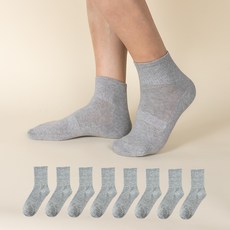 GoldmanSocks 男款運動高級雙層底束帶中筒襪 8雙, 灰色