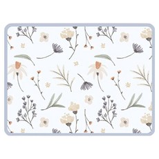 矽藻泥吸水桌墊 白底紫花, 白底紫花 白色, 1個