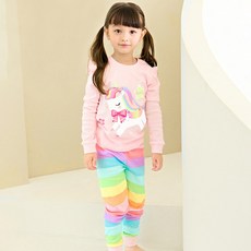 unifriend 童款閃耀獨角獸印花9分袖衣褲套裝