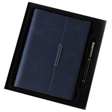 Black Swan天鵝絨復古商務筆記本禮品組, 海軍藍