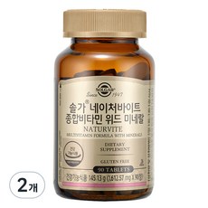 Solga自然維他命綜合維他命與礦物質, 90片, 2個