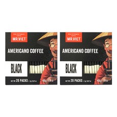 MR.VIET 即溶越南黑咖啡隨身包, 2g, 20條, 2盒