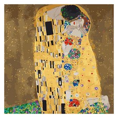 Momofix Painting DIY數字油畫 60 x 75公分, 1個, 克林姆之吻