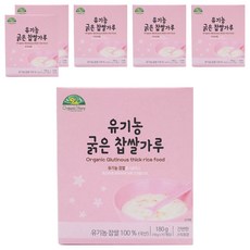 푸름맘 이유식용 유기농 찹쌀가루 중기, 6개, 180g